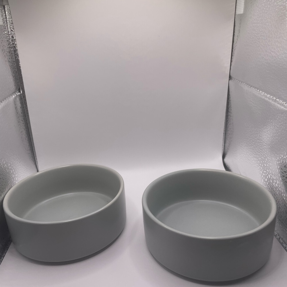 Gray Cat Bowls Set